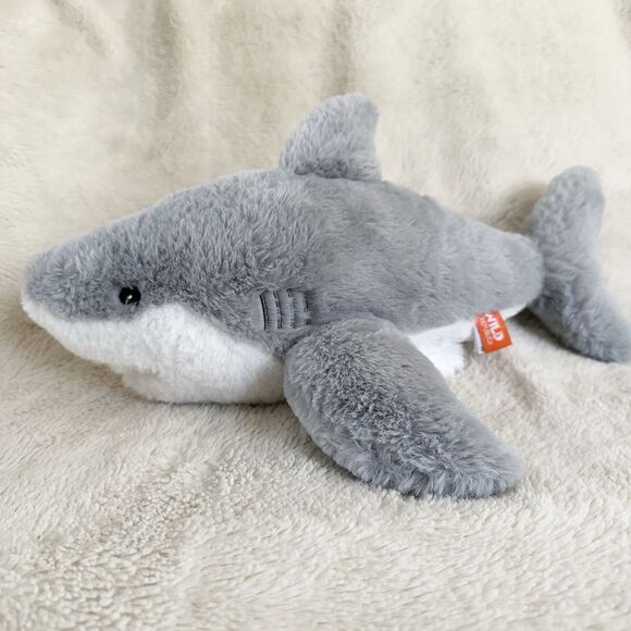 Wild Republic Great White Shark 14” Plush Embroidered Eye Stuffed Toy - Picture 1 of 6